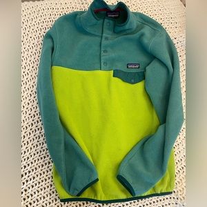 Patagonia Synchilla Womens fleece size medium teal and green.